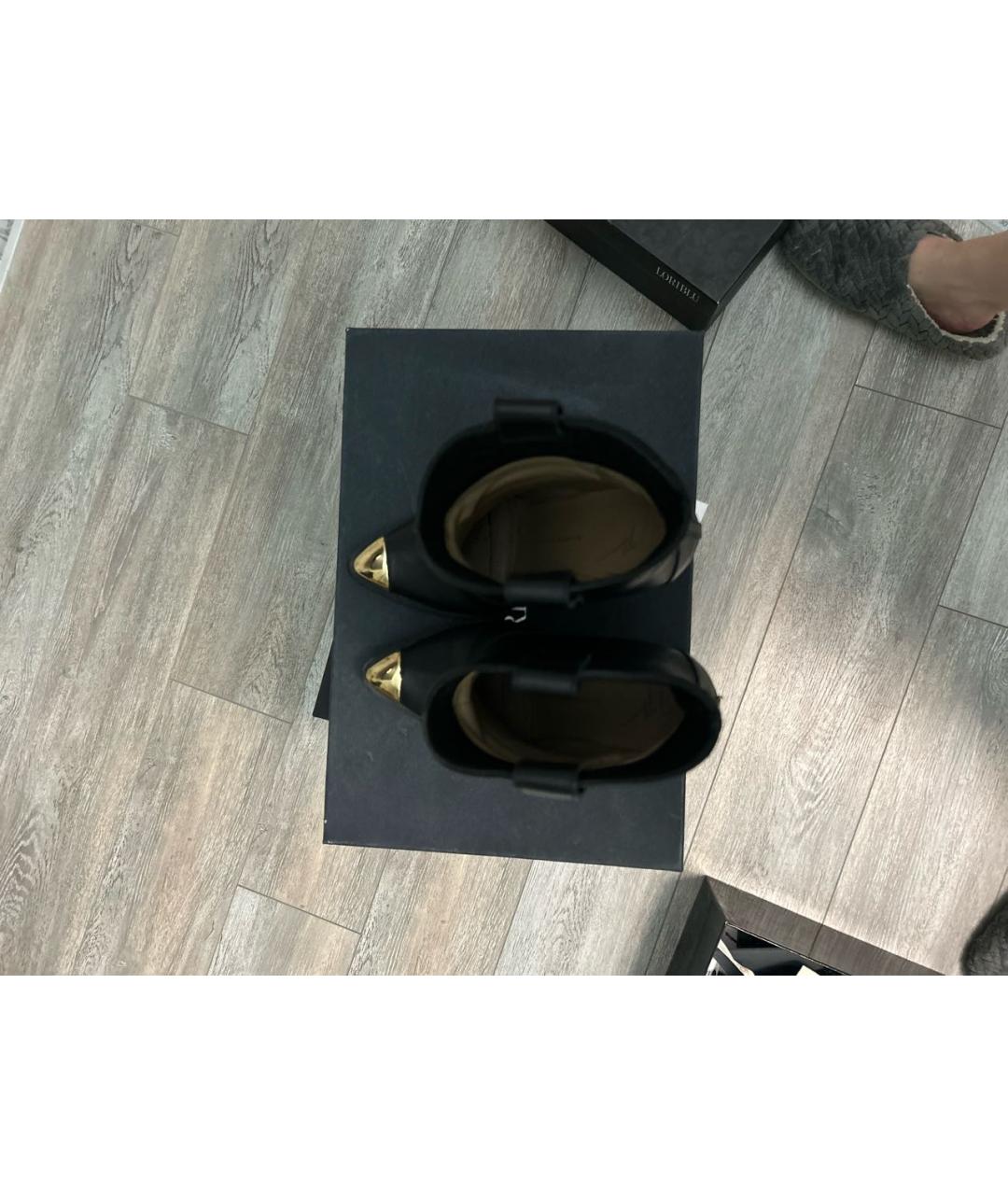 GIUSEPPE ZANOTTI DESIGN Черные кожаные ботильоны, фото 3