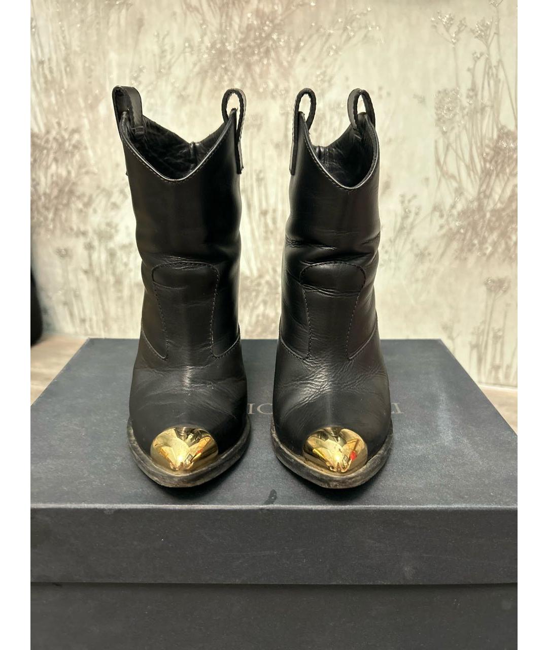 GIUSEPPE ZANOTTI DESIGN Черные кожаные ботильоны, фото 2