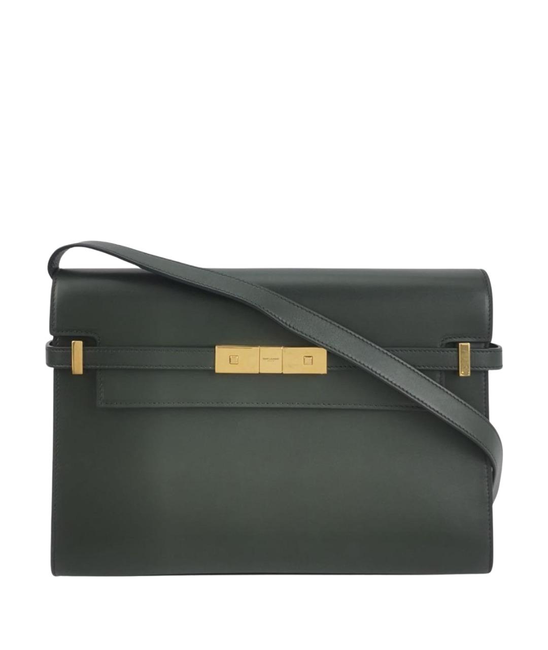 SAINT LAURENT Зеленая кожаная сумка через плечо, фото 1