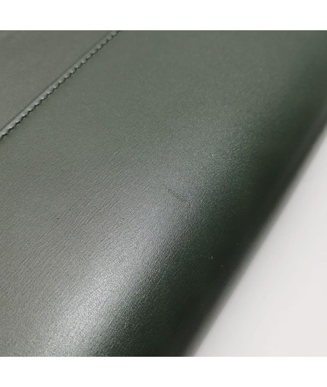 SAINT LAURENT Зеленая кожаная сумка через плечо, фото 8