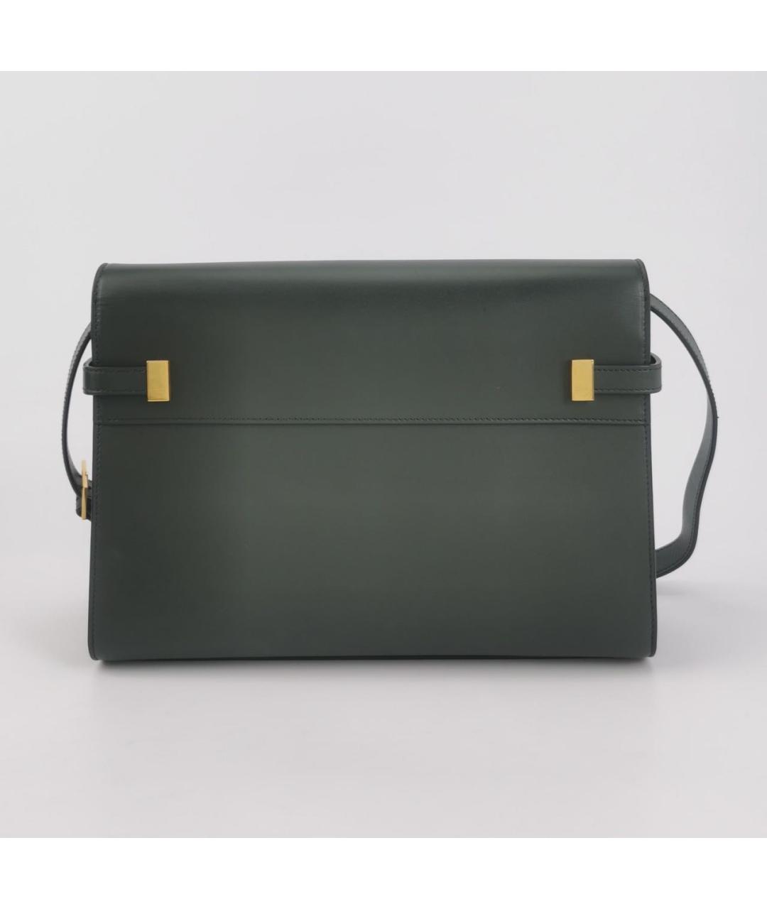 SAINT LAURENT Зеленая кожаная сумка через плечо, фото 3