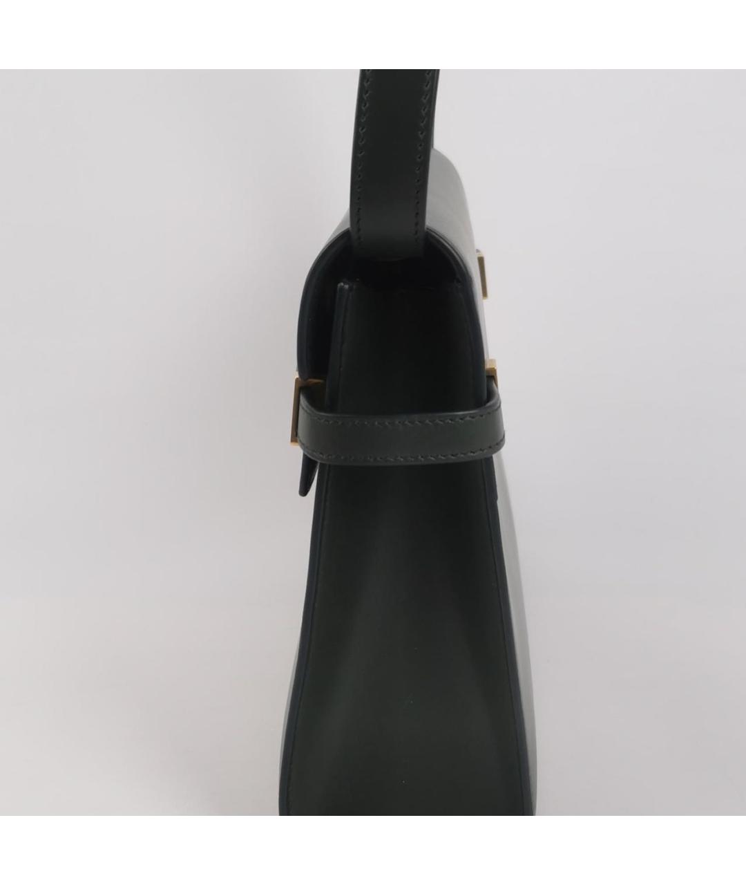 SAINT LAURENT Зеленая кожаная сумка через плечо, фото 2