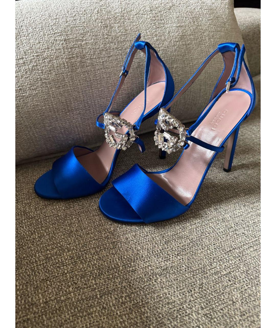 GUCCI Синие босоножки, фото 5