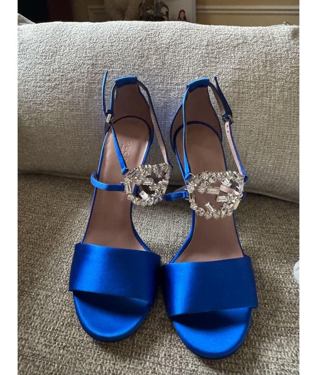 GUCCI Синие босоножки, фото 2