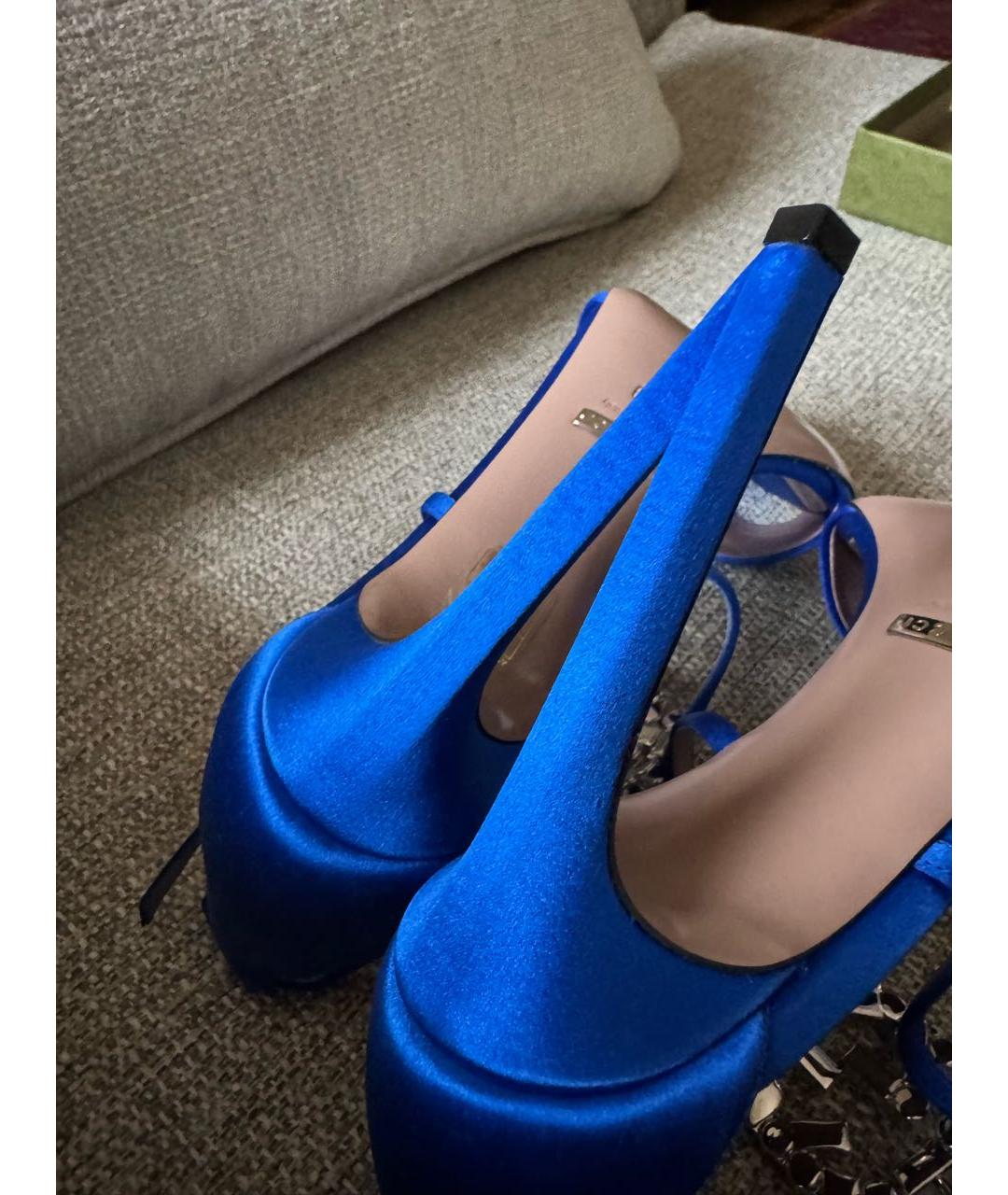 GUCCI Синие босоножки, фото 3