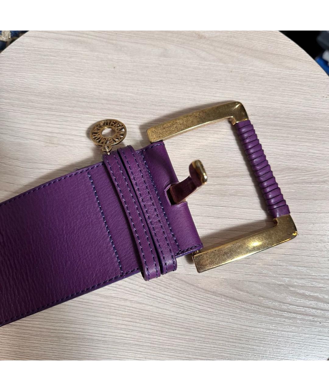 THE FRANKIE SHOP Фиолетовый кожаный ремень, фото 2