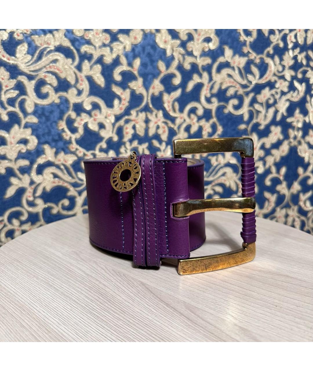 THE FRANKIE SHOP Фиолетовый кожаный ремень, фото 8