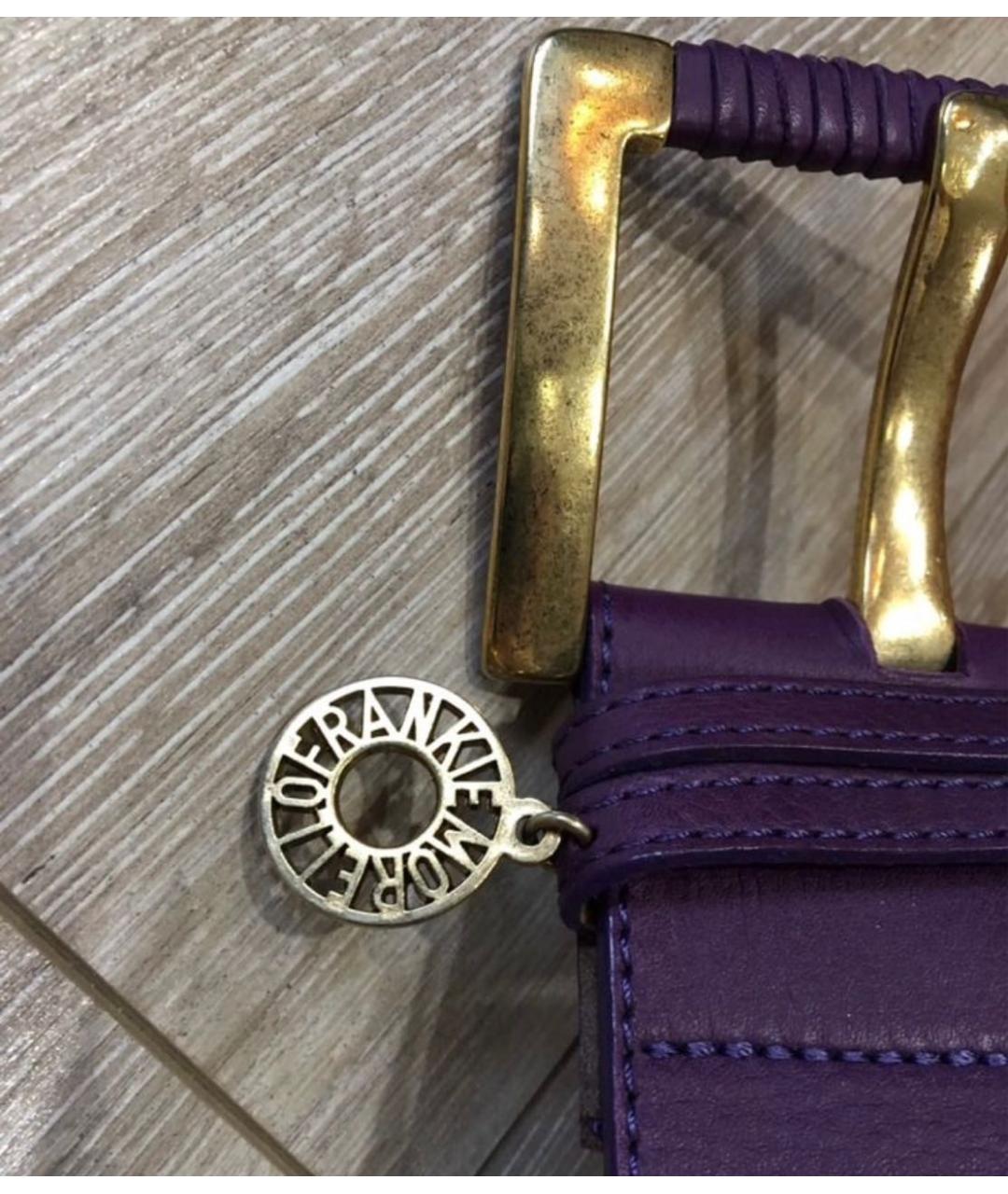 THE FRANKIE SHOP Фиолетовый кожаный ремень, фото 6