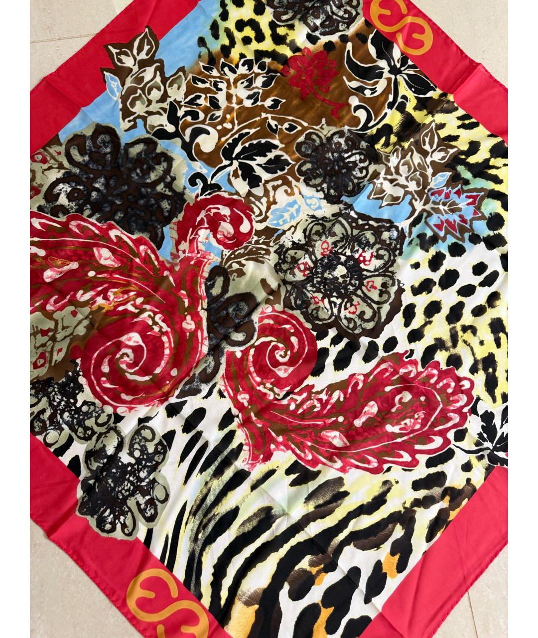 ESCADA Красный шелковый платок, фото 5