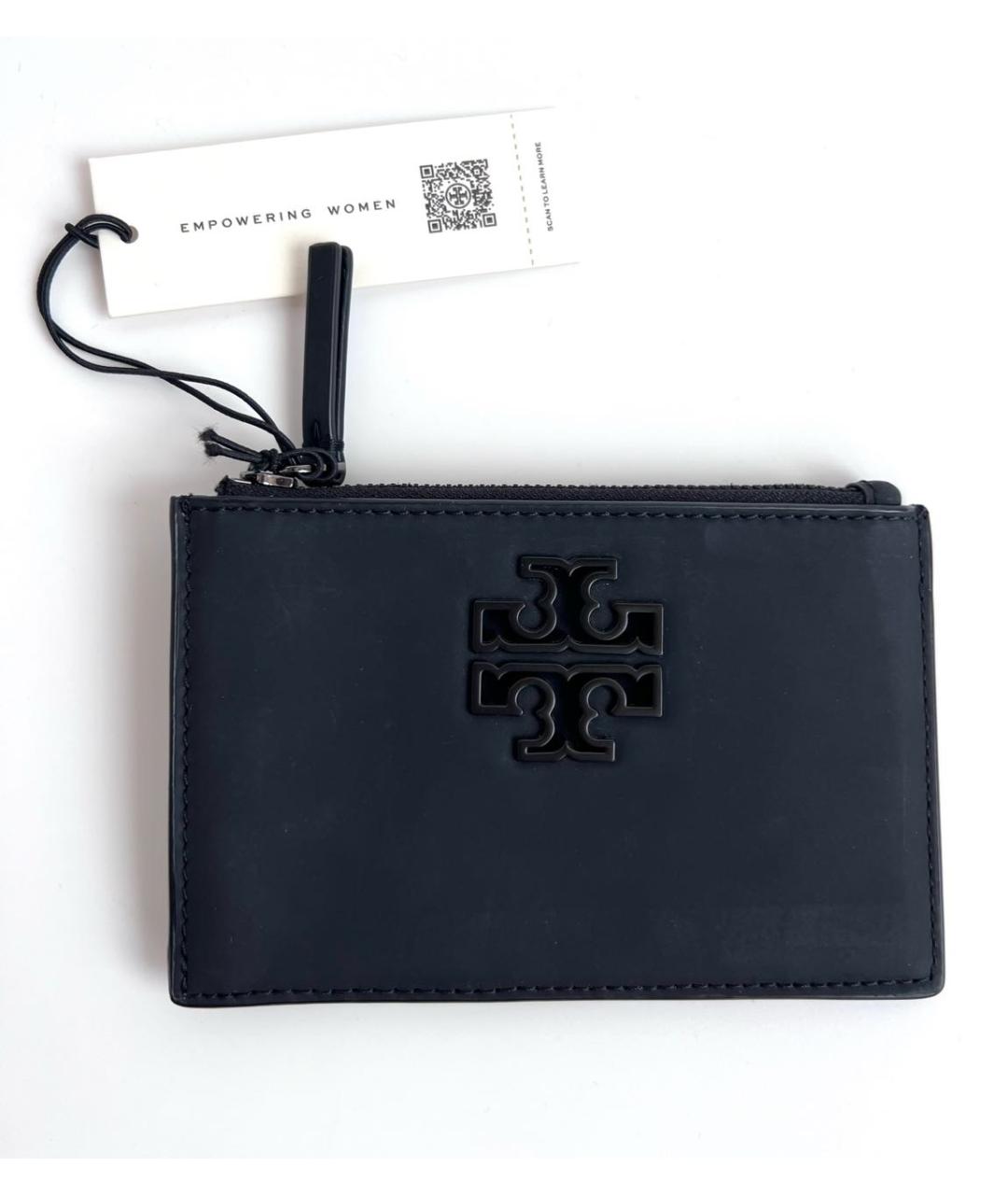 TORY BURCH Черный кожаный кардхолдер, фото 9