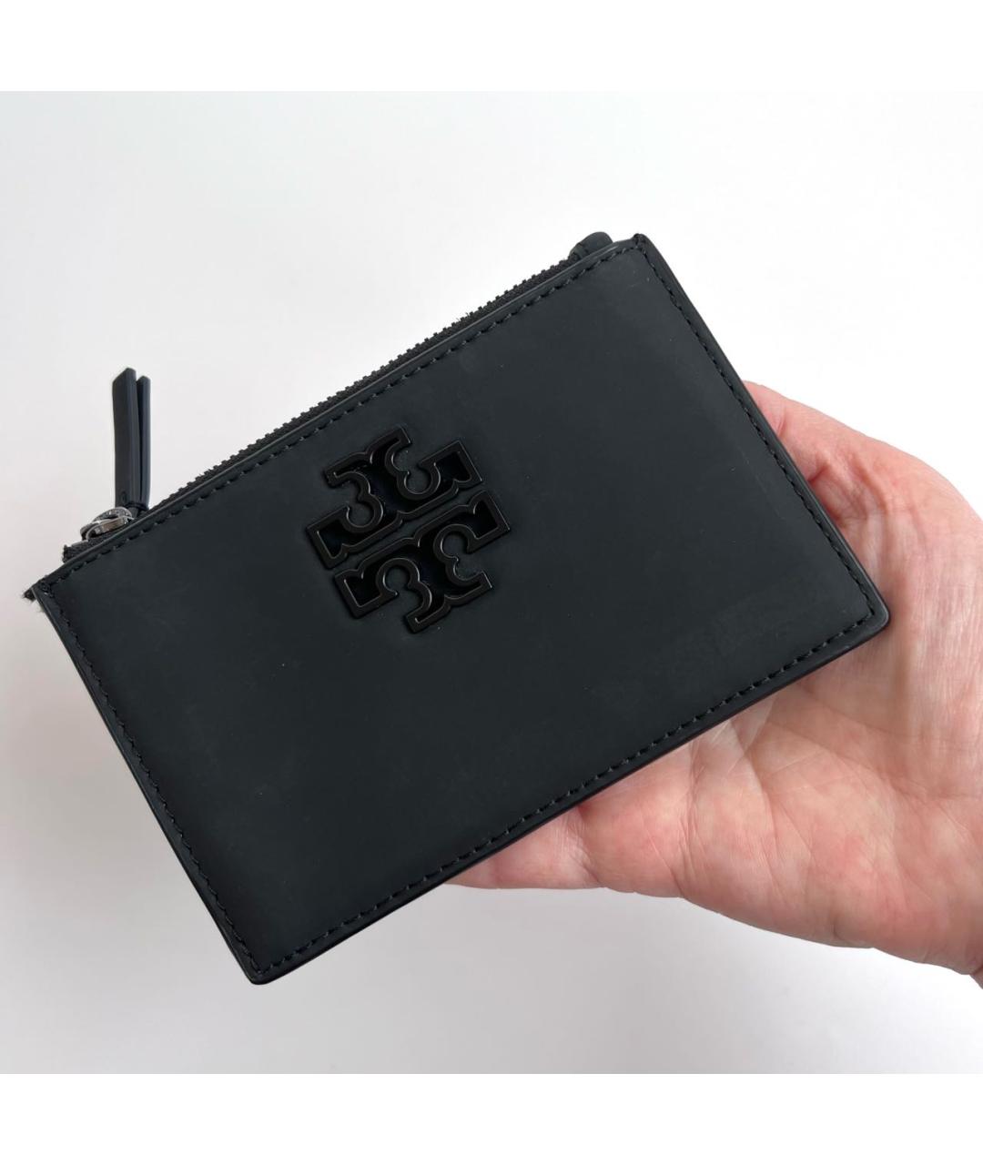 TORY BURCH Черный кожаный кардхолдер, фото 7