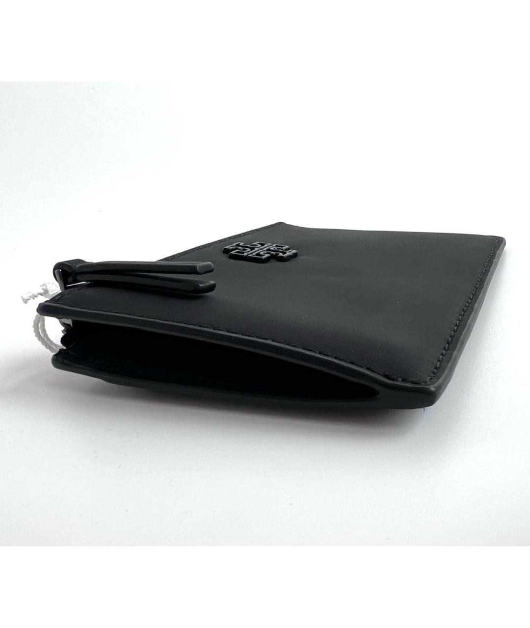 TORY BURCH Черный кожаный кардхолдер, фото 4