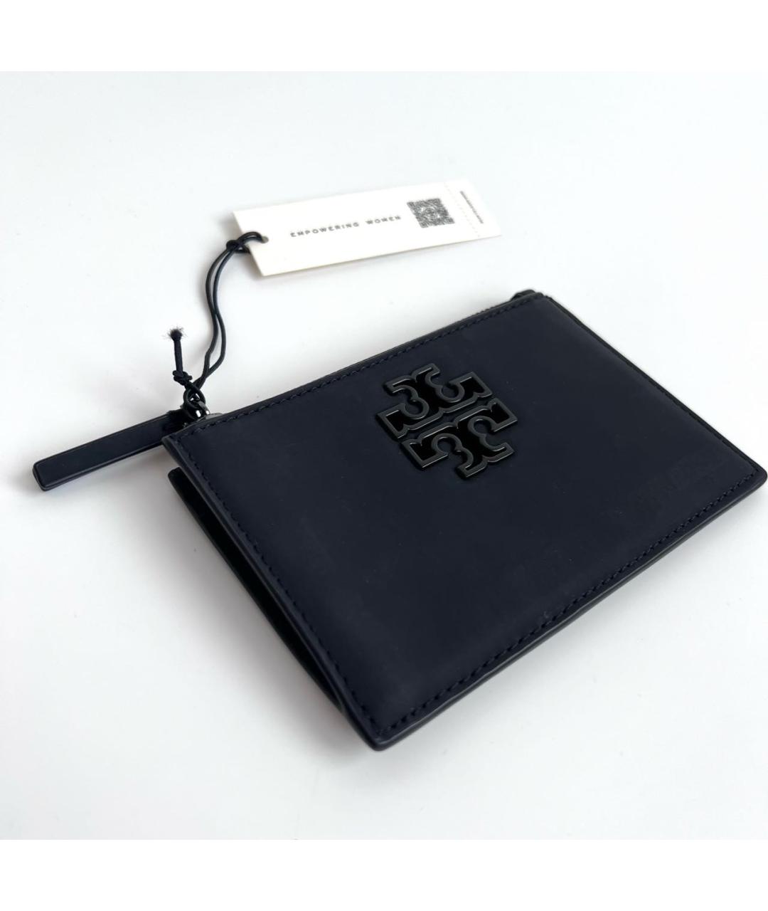 TORY BURCH Черный кожаный кардхолдер, фото 5