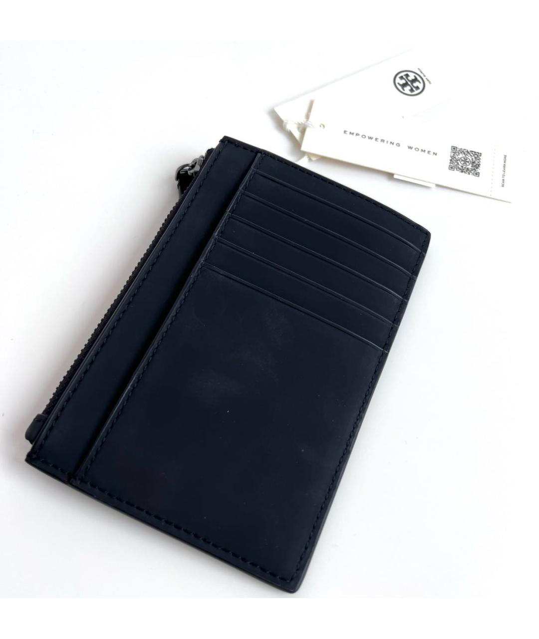 TORY BURCH Черный кожаный кардхолдер, фото 6