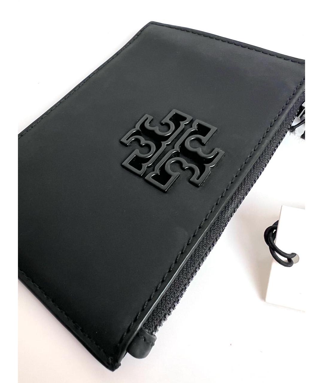 TORY BURCH Черный кожаный кардхолдер, фото 2
