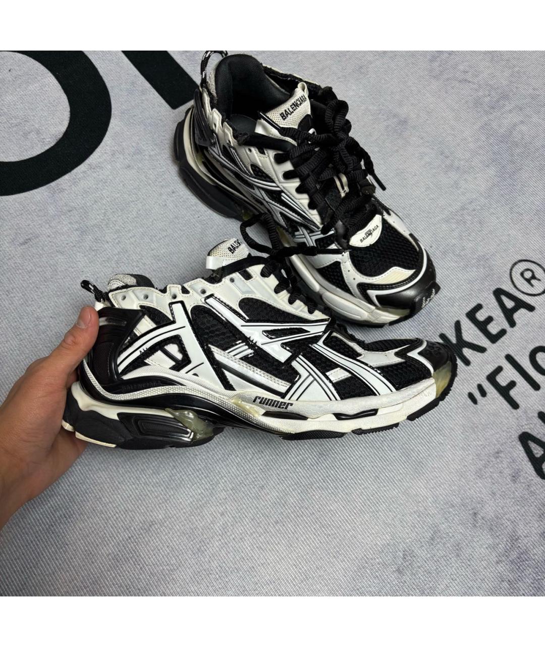 BALENCIAGA Мульти текстильные высокие кроссовки / кеды, фото 5