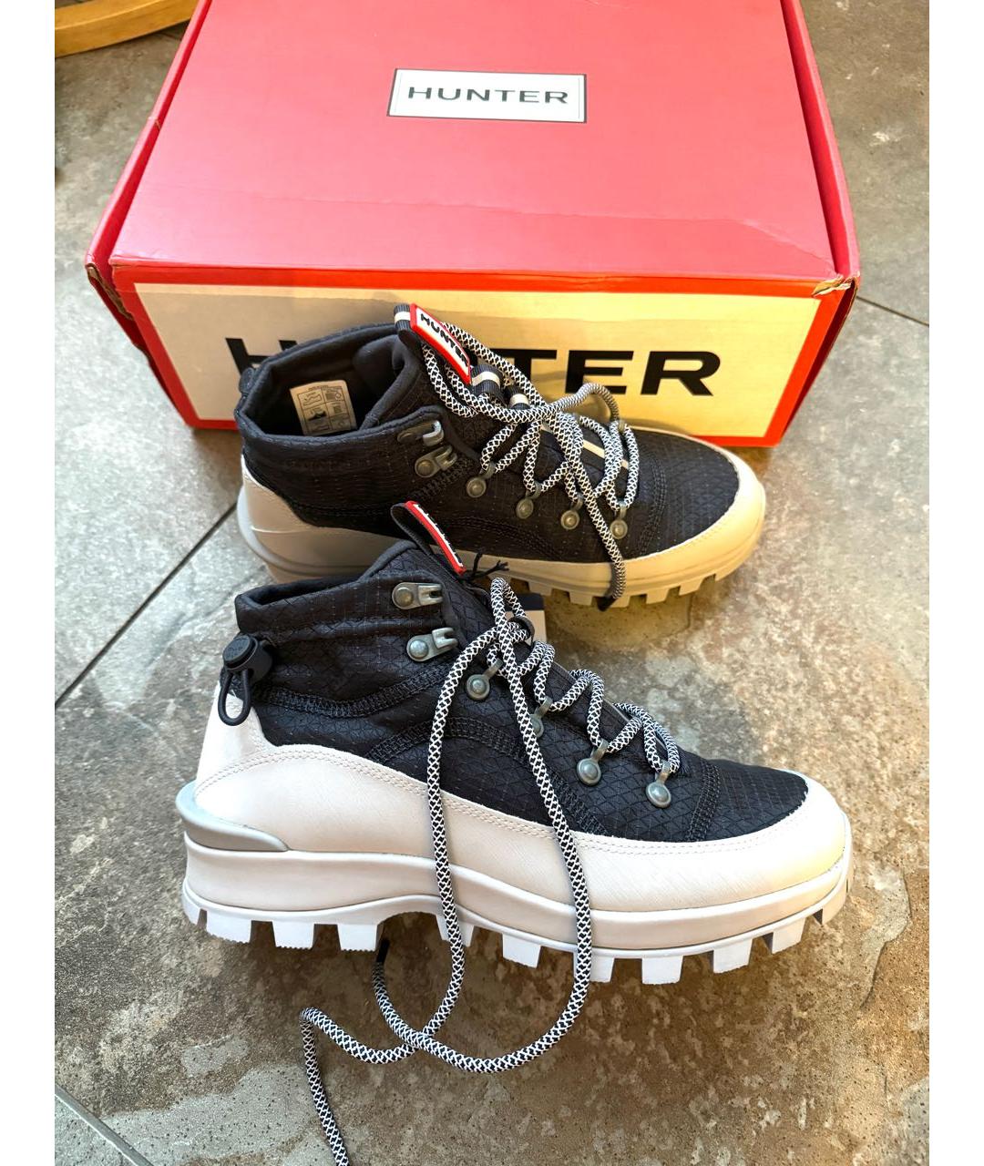 HUNTER Серые текстильные ботинки, фото 2