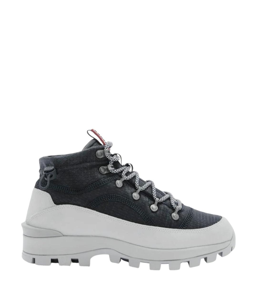 HUNTER Серые текстильные ботинки, фото 1