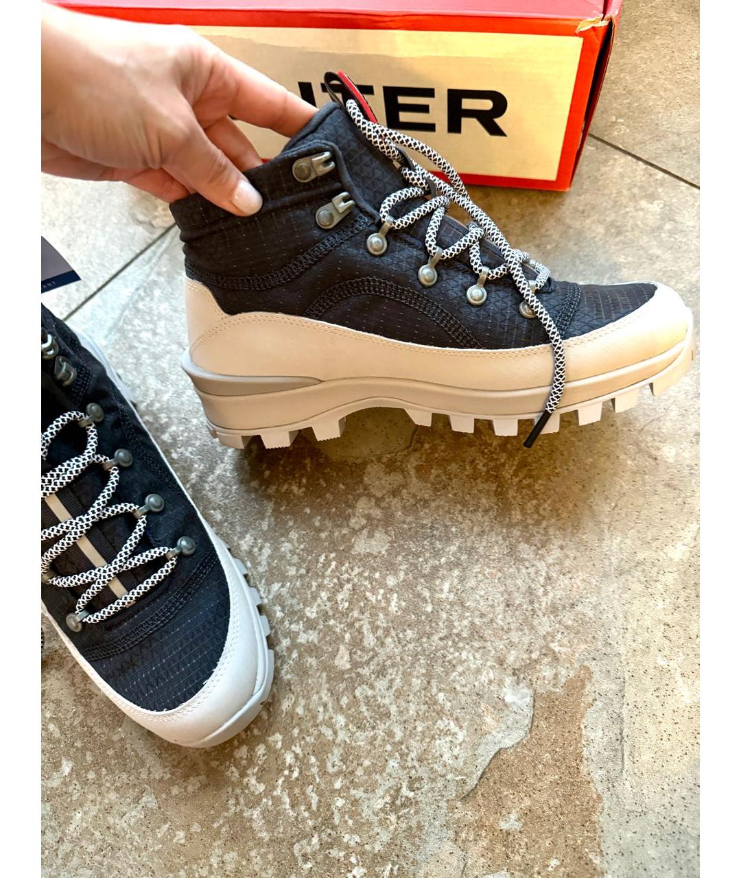 HUNTER Серые текстильные ботинки, фото 4