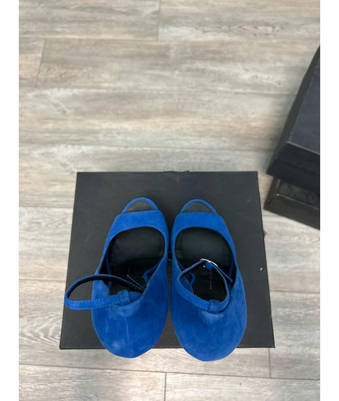 GIUSEPPE ZANOTTI DESIGN Синие замшевые туфли, фото 3