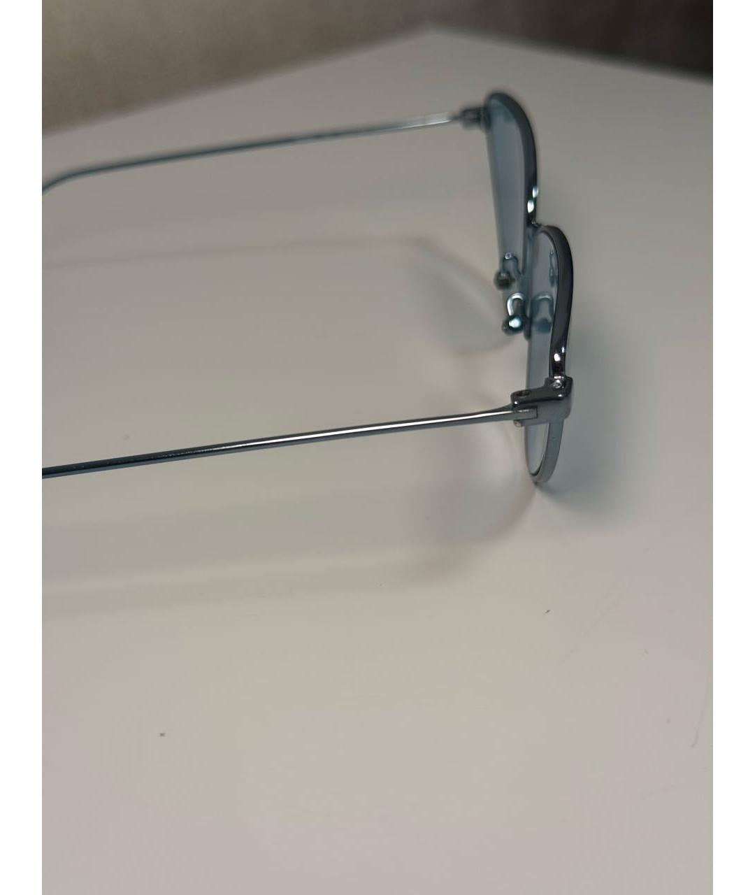 BALENCIAGA Голубые пластиковые солнцезащитные очки, фото 4