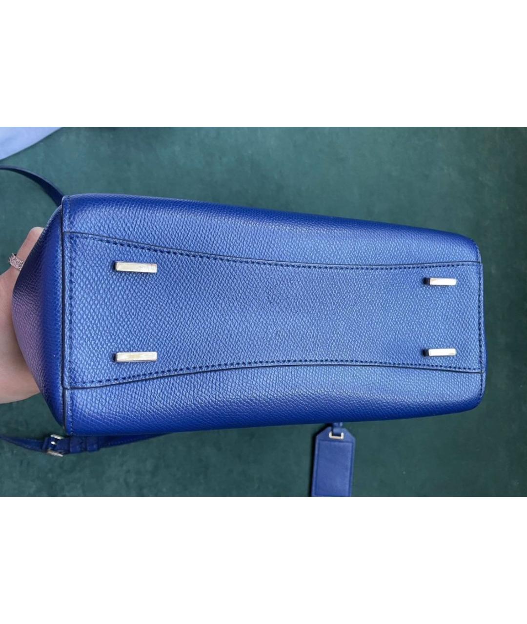 DKNY Синяя кожаная сумка через плечо, фото 2