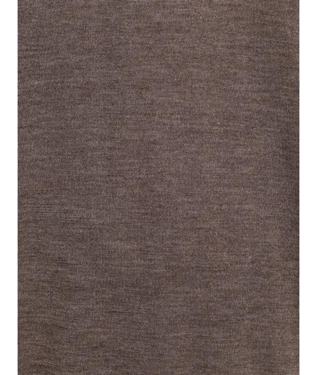 STEFANO RICCI Коричневый кашемировый джемпер / свитер, фото 3