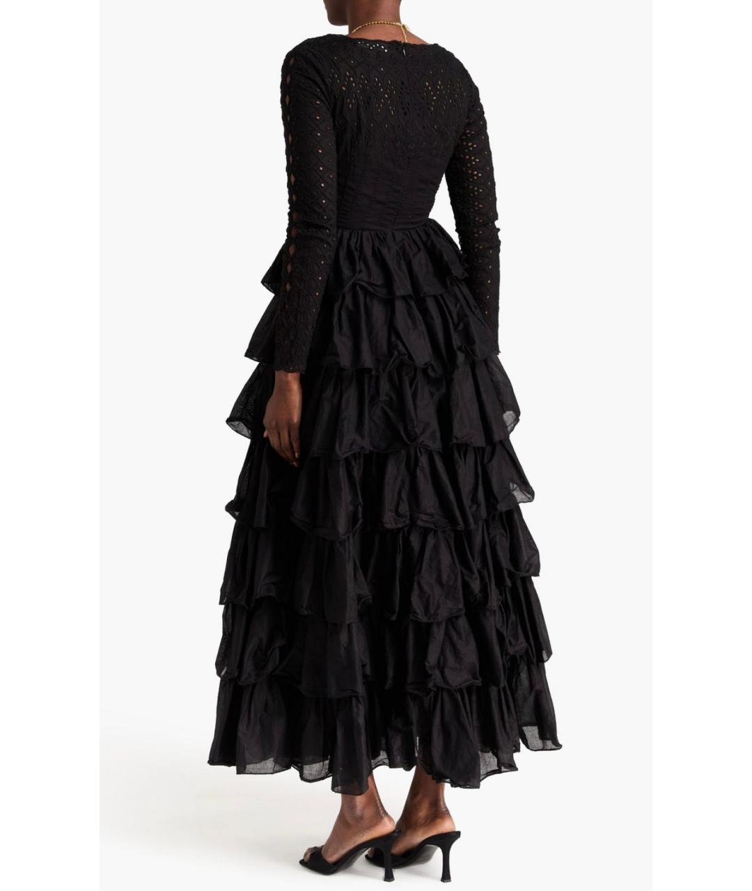 ZIMMERMANN Черное хлопковое коктейльное платье, фото 3