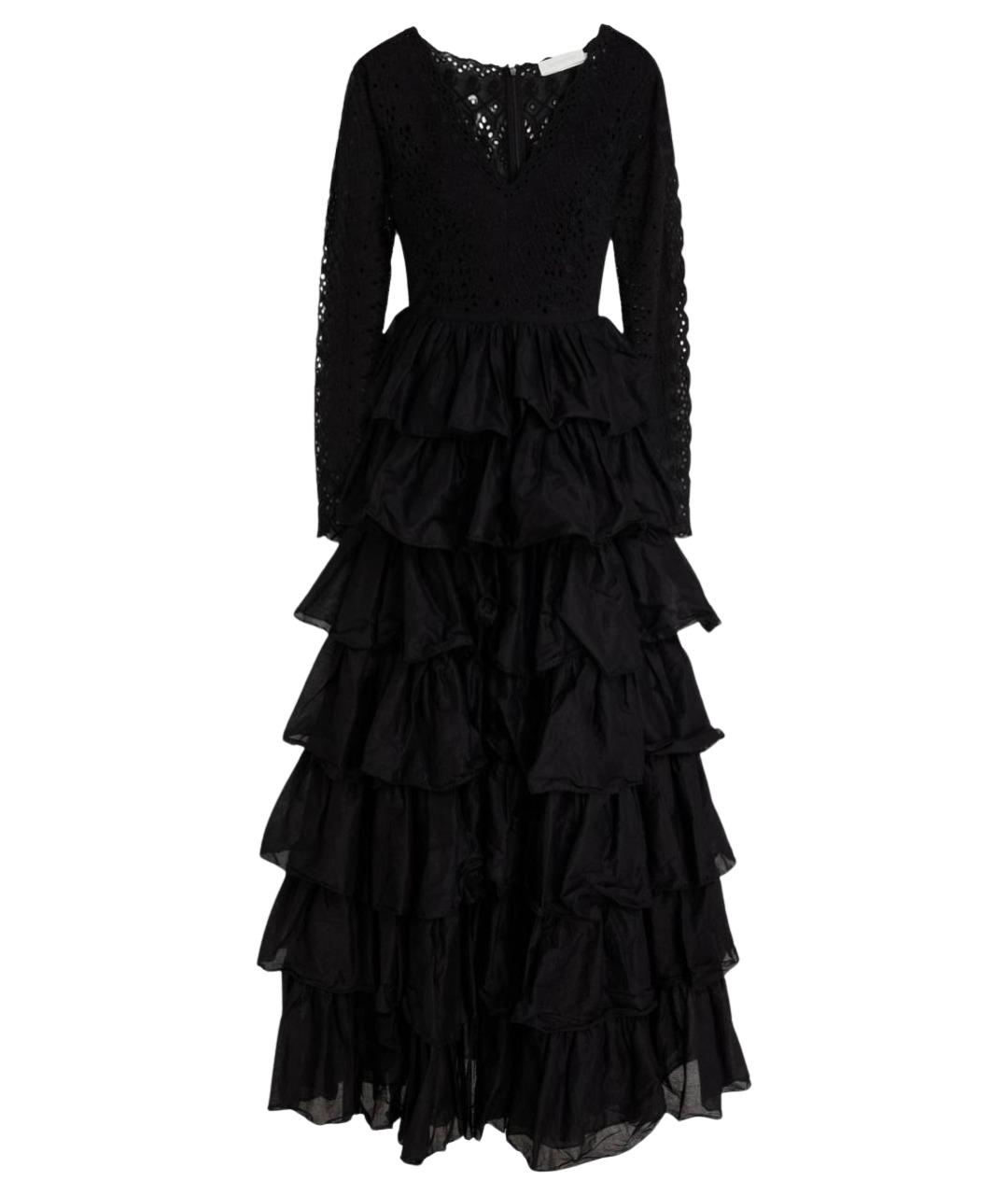 ZIMMERMANN Черное хлопковое коктейльное платье, фото 1