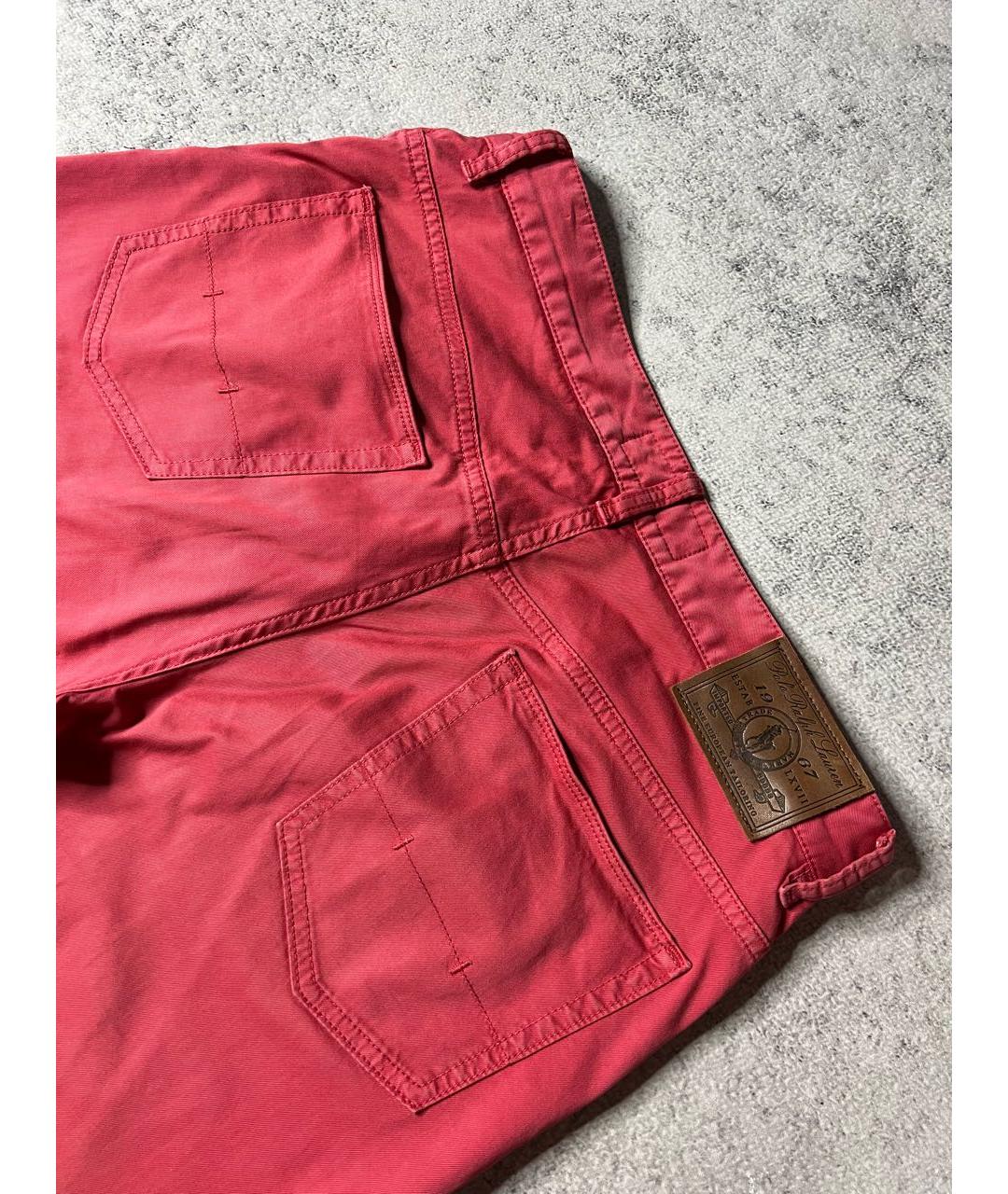 RALPH LAUREN Розовые хлопко-эластановые брюки чинос, фото 5