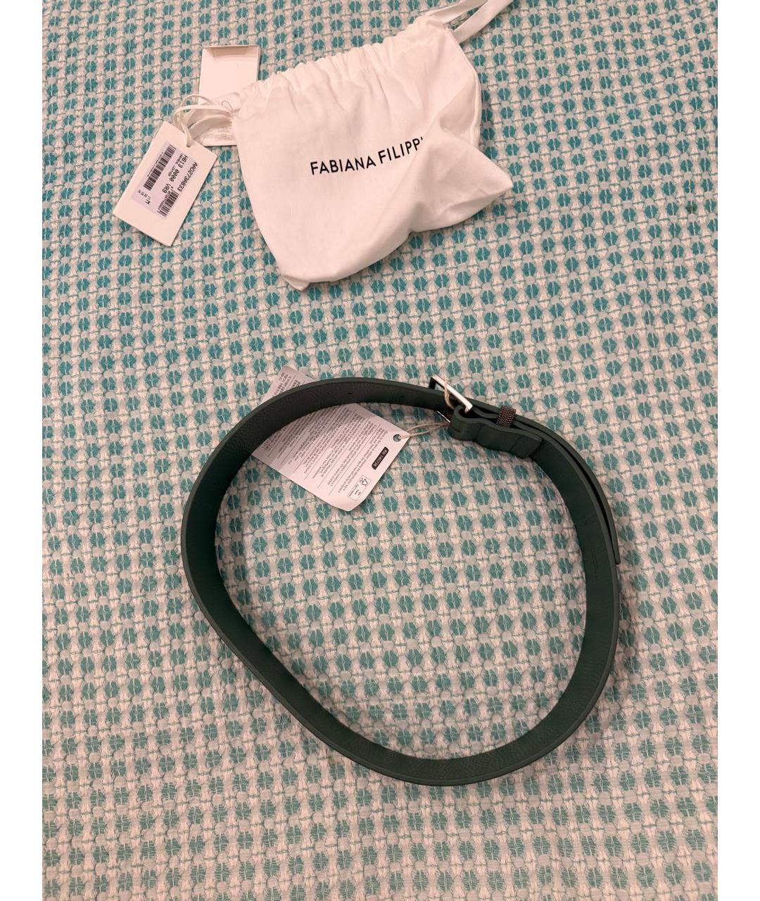 FABIANA FILIPPI Зеленый кожаный ремень, фото 5