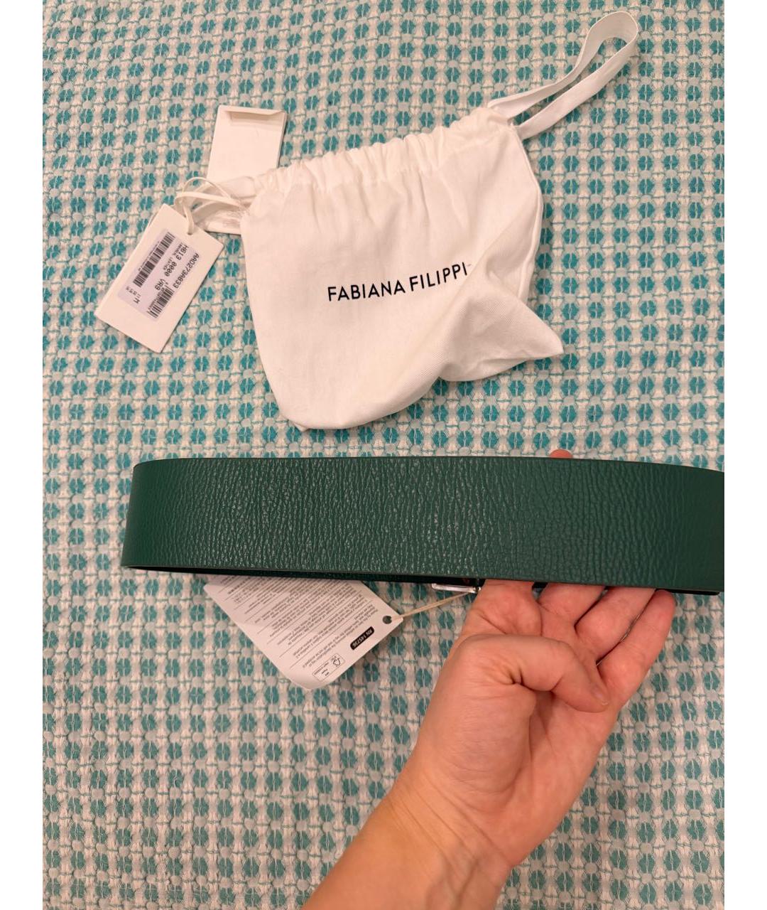 FABIANA FILIPPI Зеленый кожаный ремень, фото 8