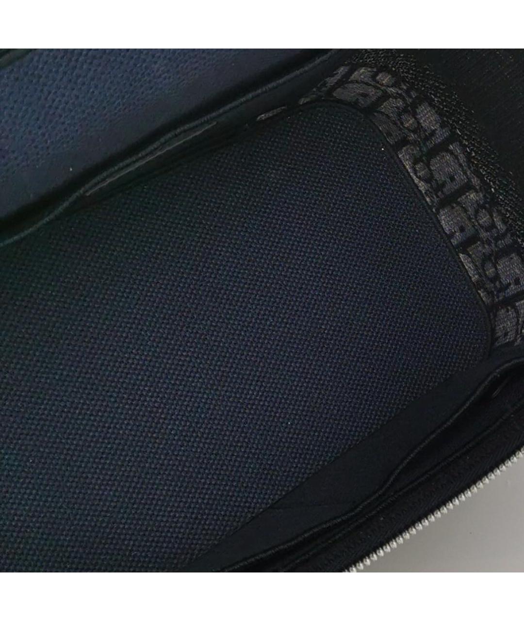 CHRISTIAN DIOR Темно-синяя жаккардовая сумка с короткими ручками, фото 5