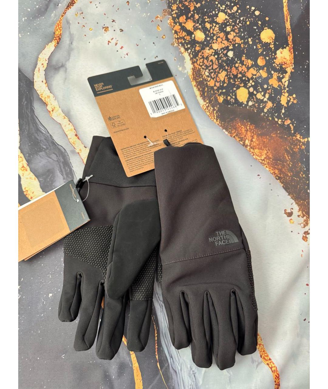 THE NORTH FACE Черные синтетические перчатки, фото 4
