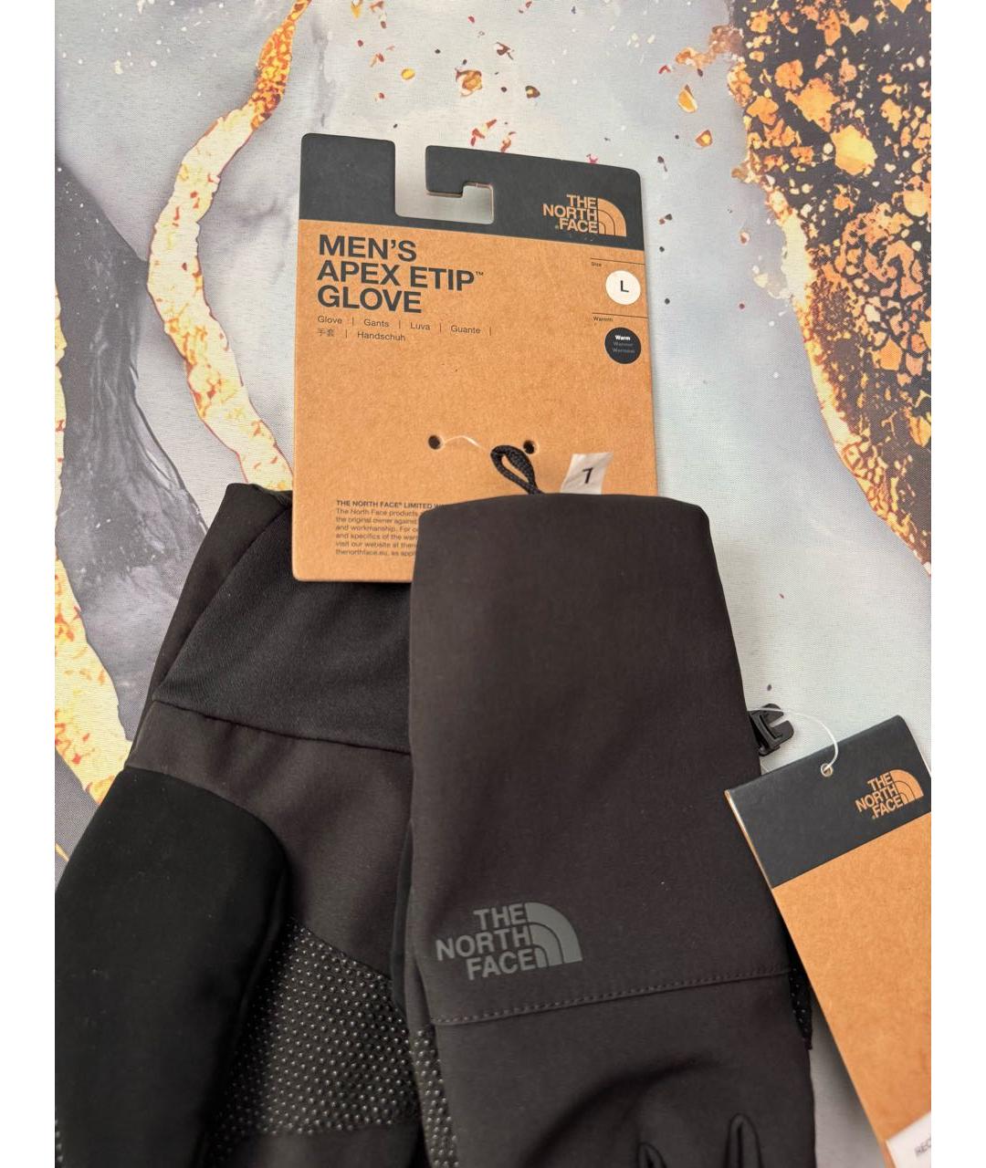THE NORTH FACE Черные синтетические перчатки, фото 2