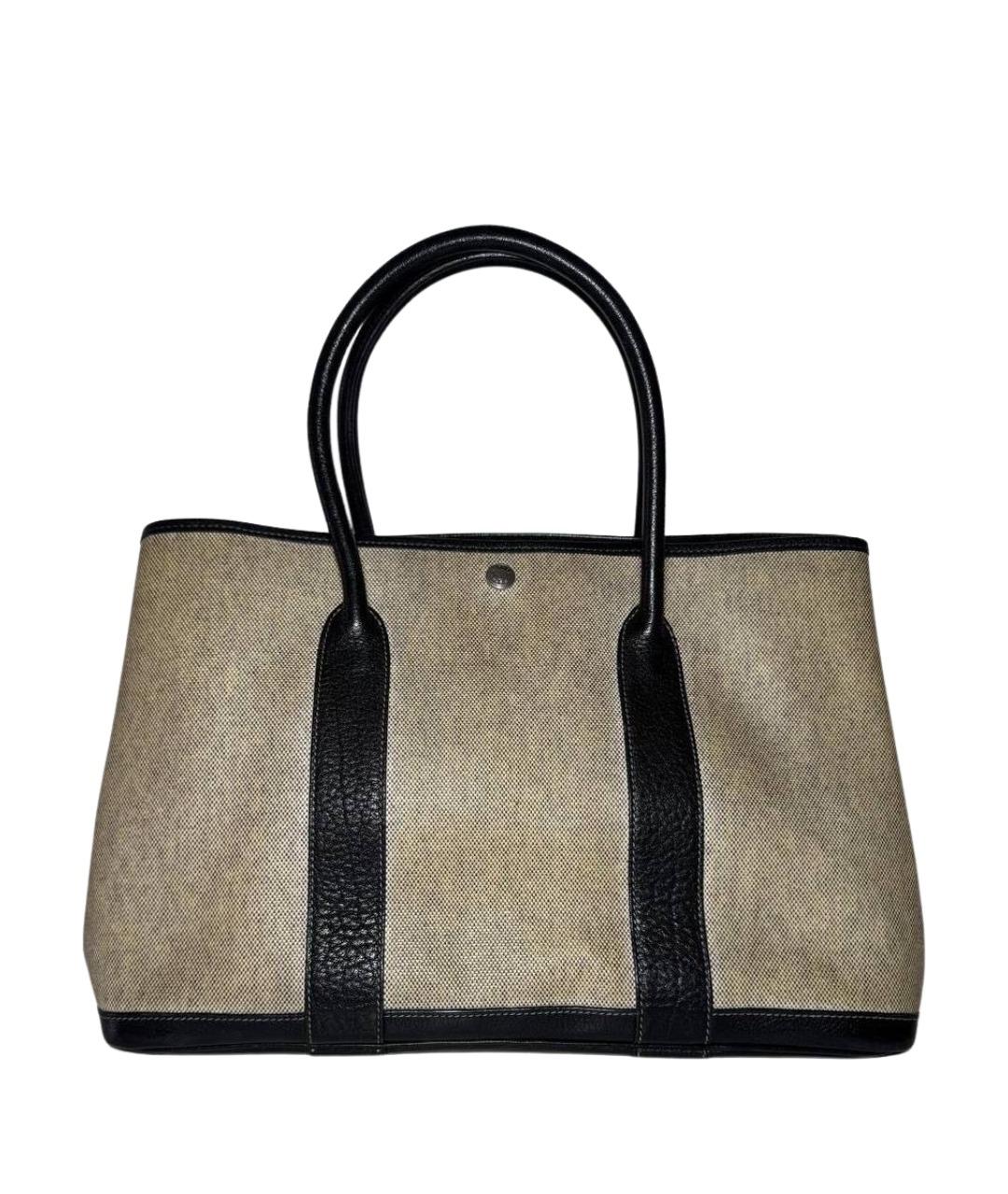 HERMES Бежевая кожаная сумка тоут, фото 1