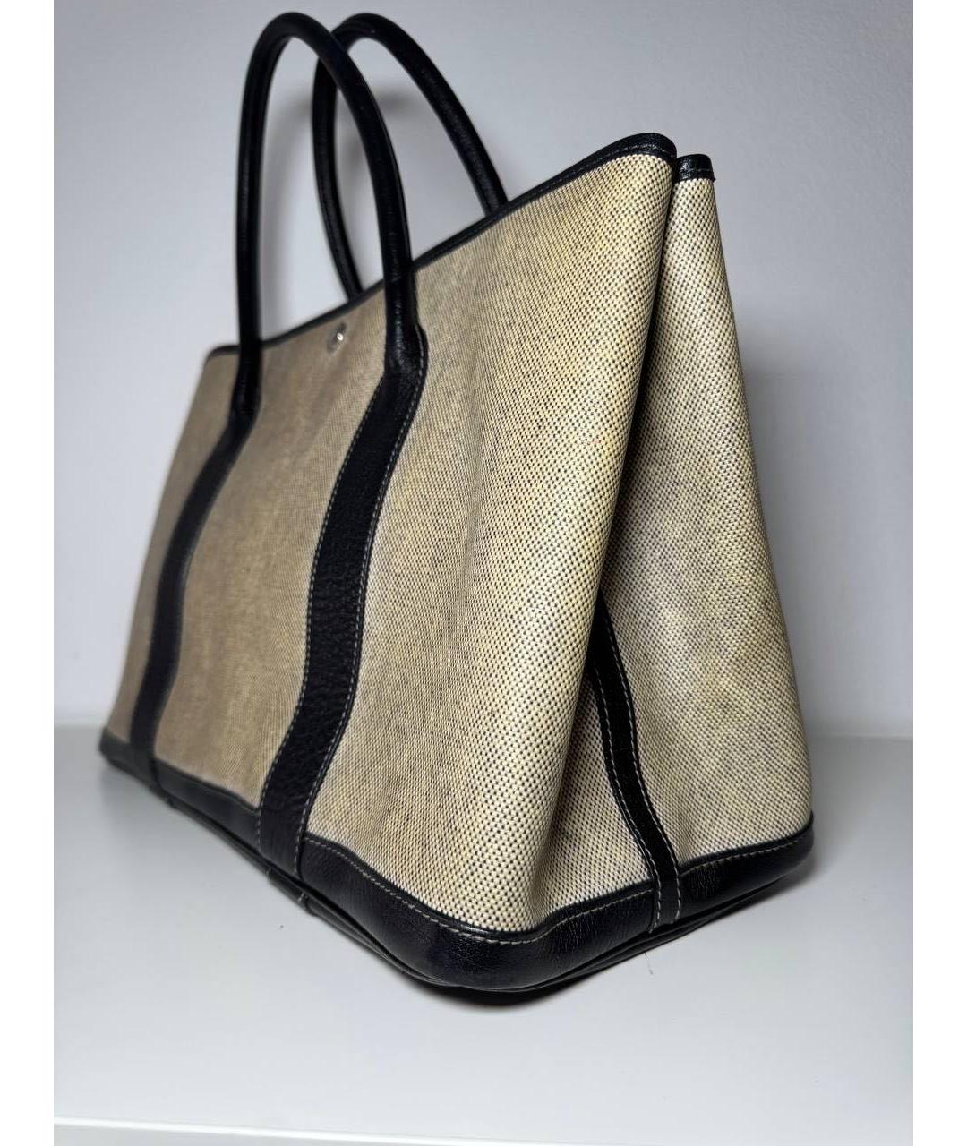 HERMES Бежевая кожаная сумка тоут, фото 2