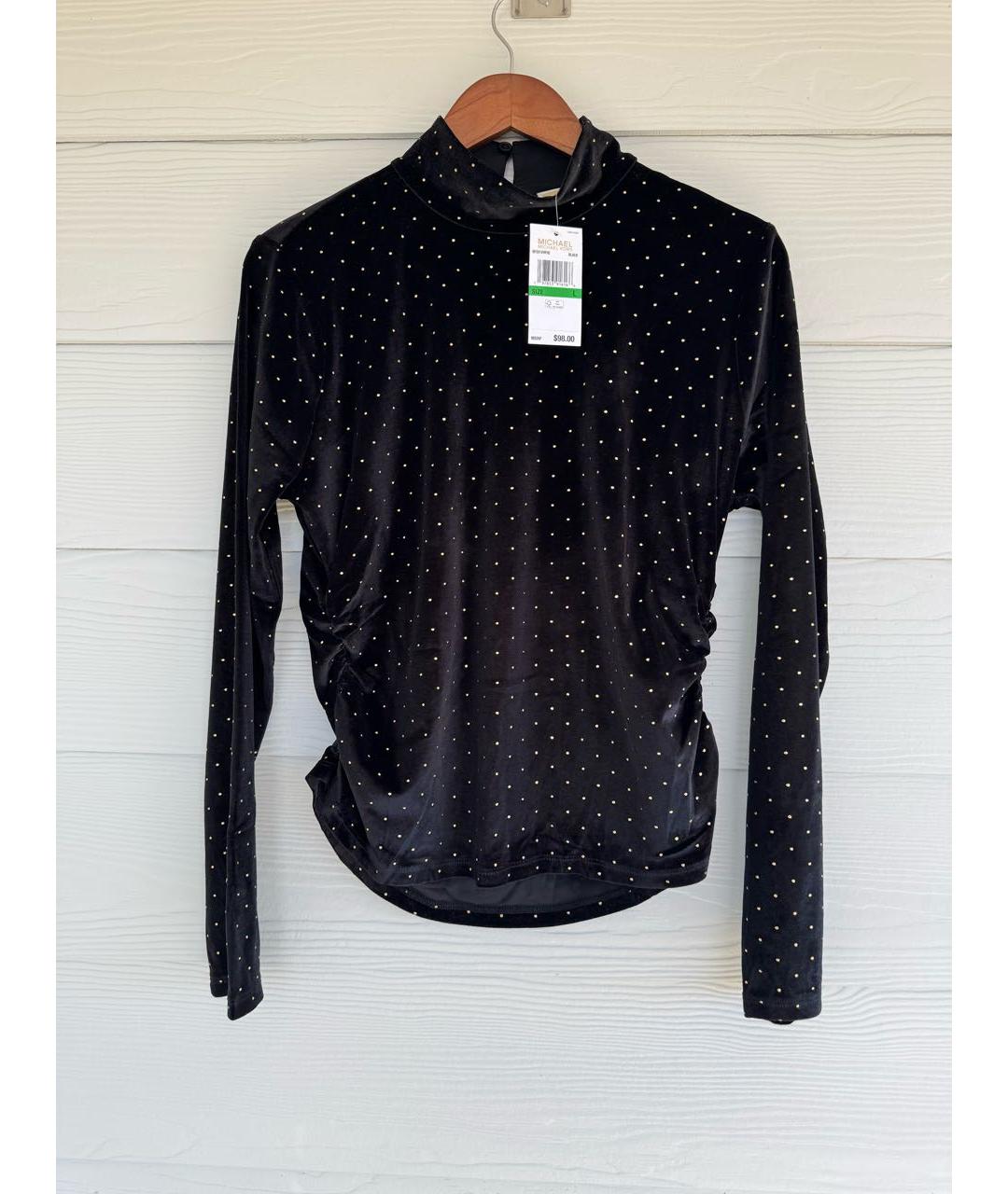 MICHAEL MICHAEL KORS Черная полиэстеровая блузы, фото 8