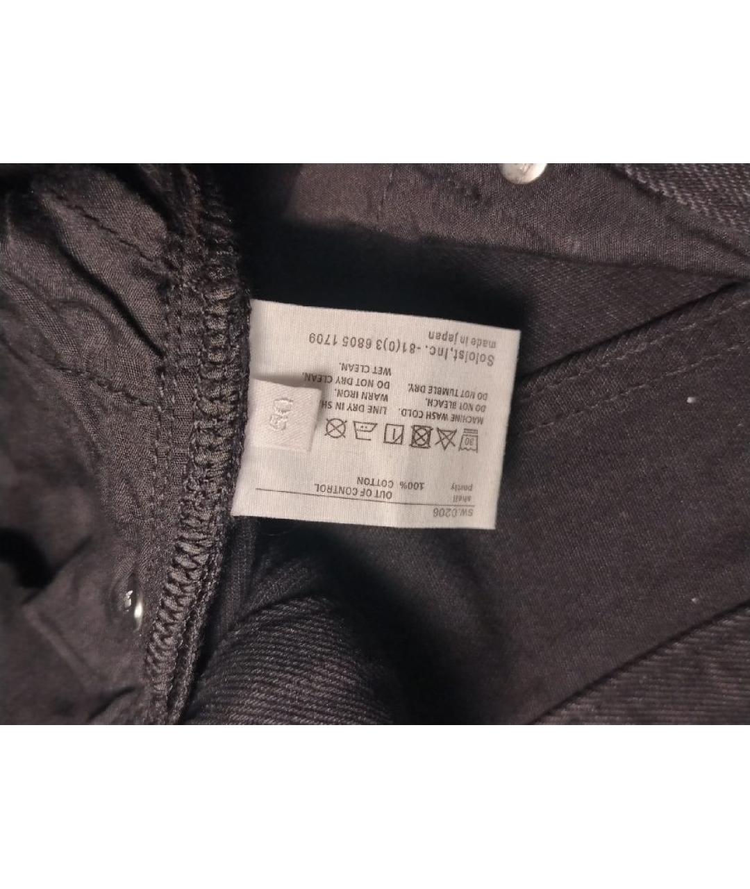 TAKAHIROMIYASHITA THE SOLOIST Черные хлопковые прямые джинсы, фото 3