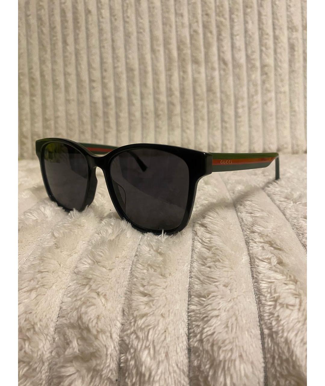 GUCCI Черные пластиковые солнцезащитные очки, фото 7