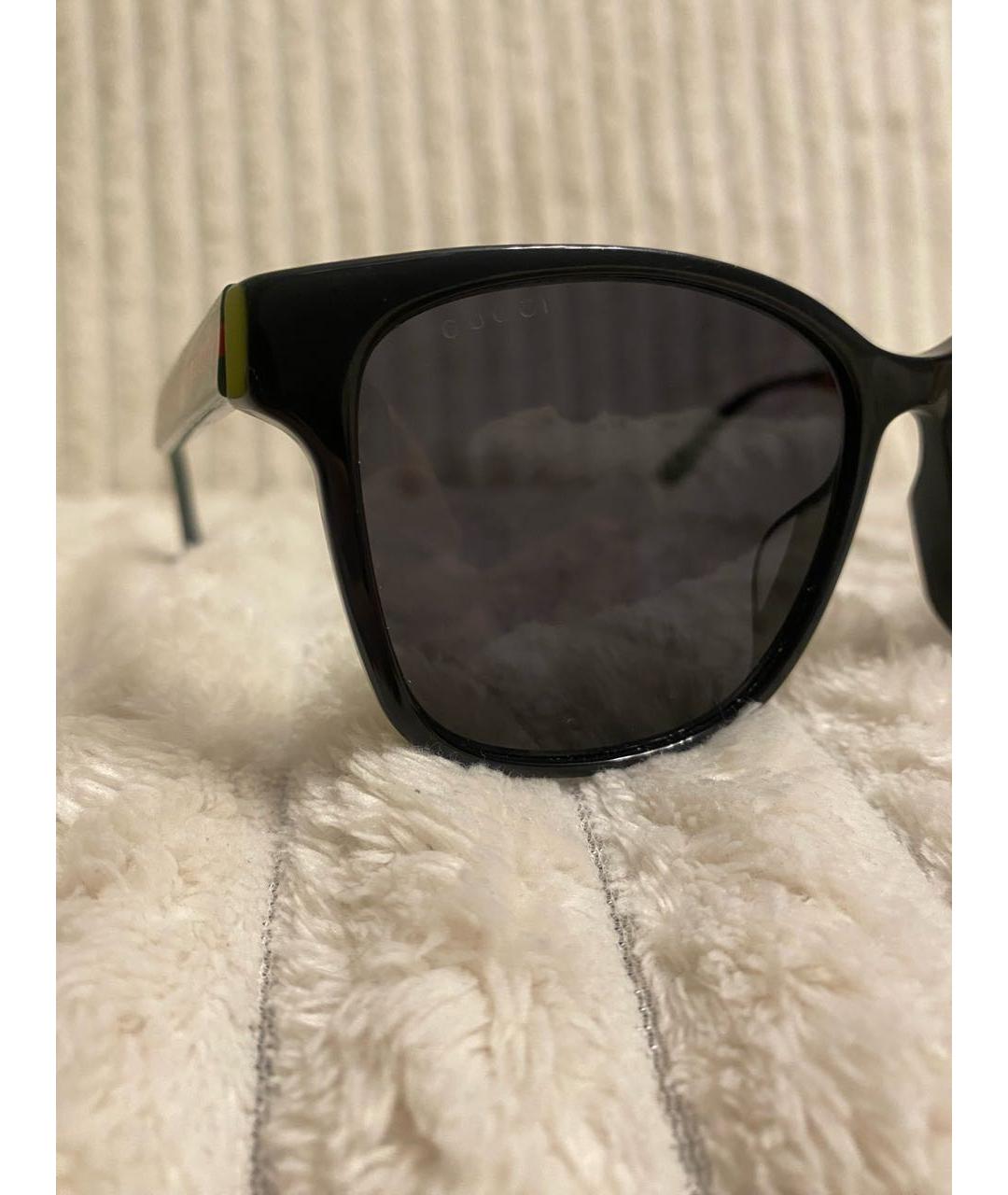 GUCCI Черные пластиковые солнцезащитные очки, фото 6
