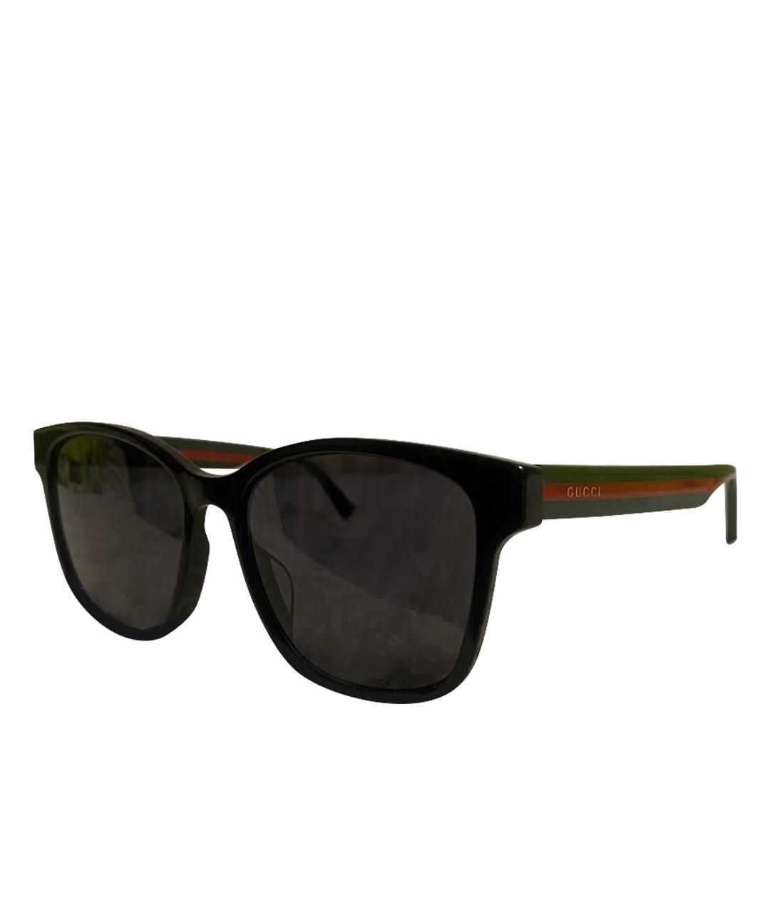 GUCCI Черные пластиковые солнцезащитные очки, фото 1