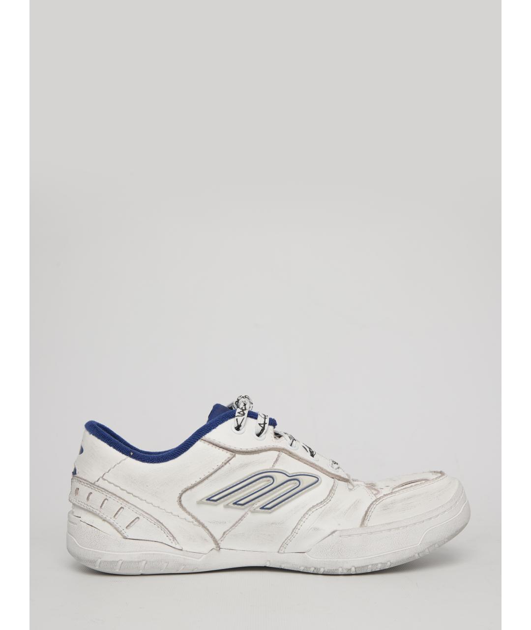 BALENCIAGA Белые кожаные низкие кроссовки / кеды, фото 6