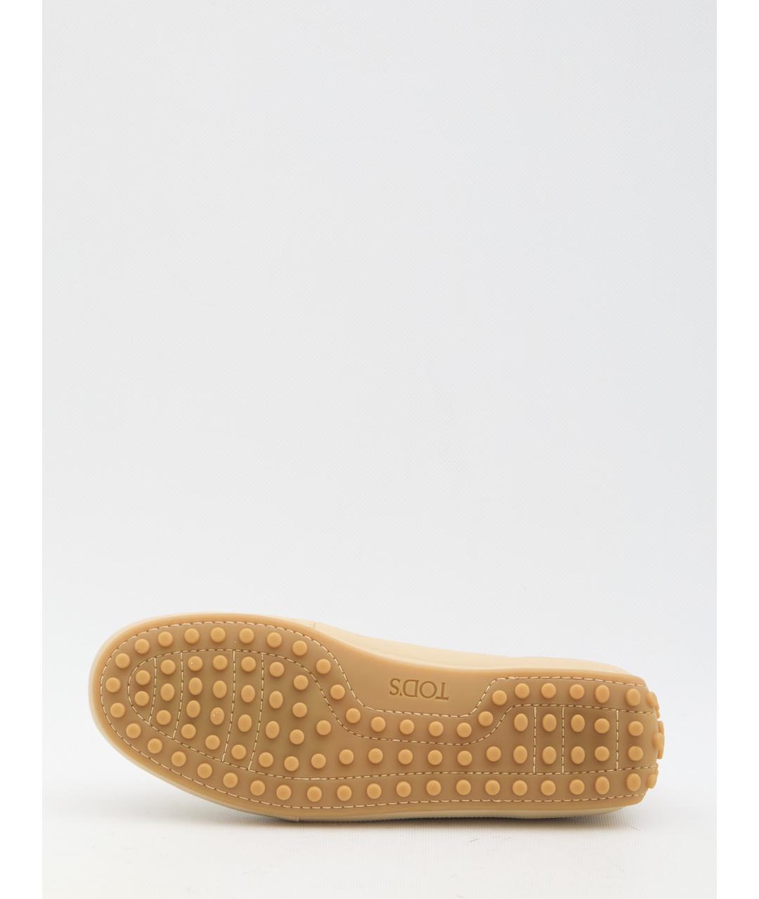 TOD'S Бежевые замшевые низкие кроссовки / кеды, фото 4