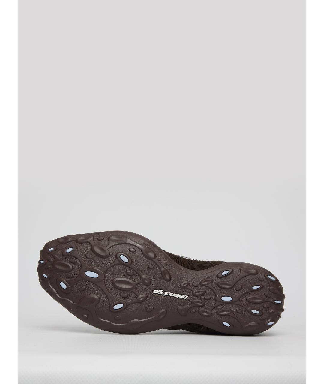 BALENCIAGA Коричневые замшевые кроссовки, фото 4