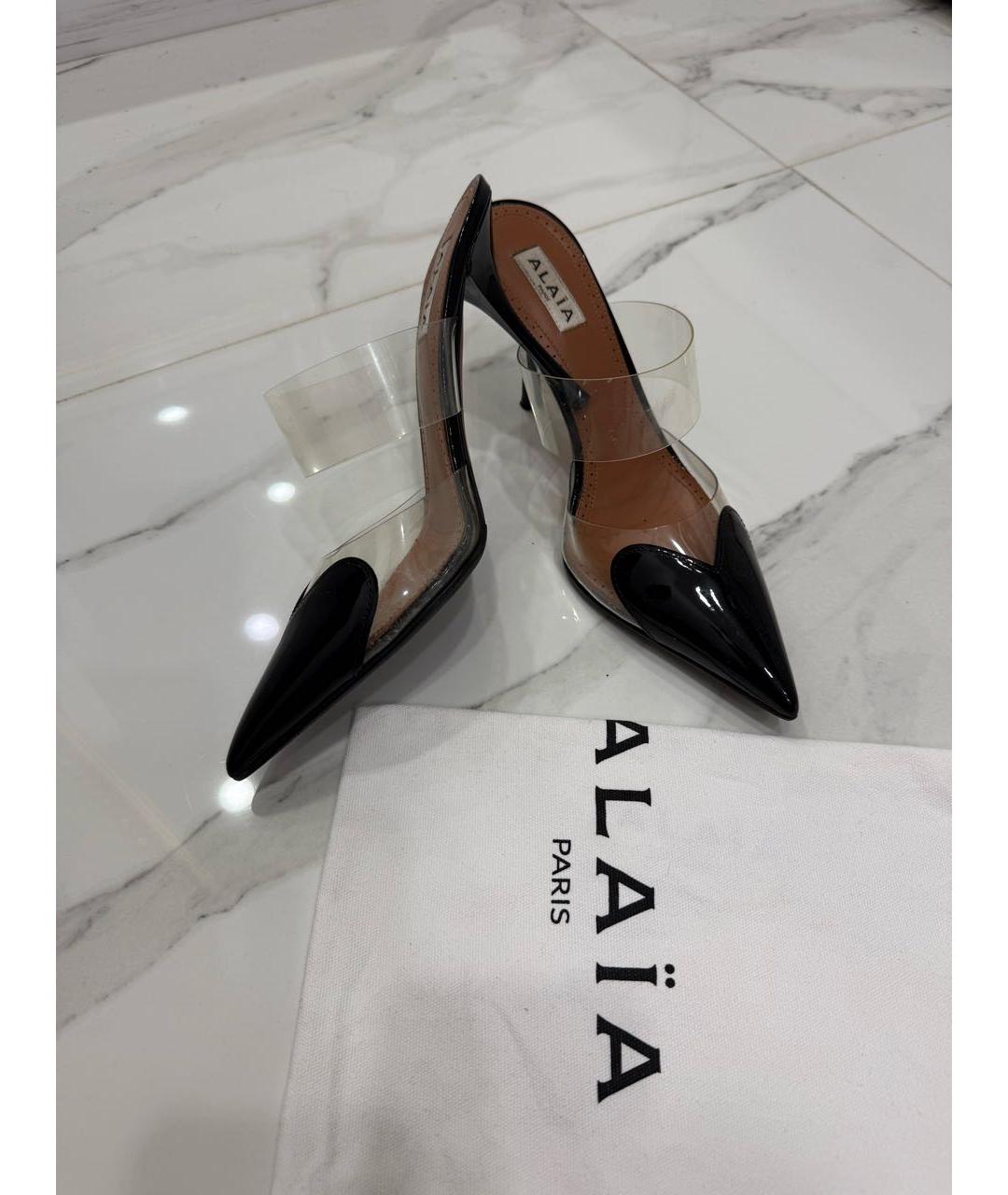 ALAIA Черные мюли из лакированной кожи, фото 5