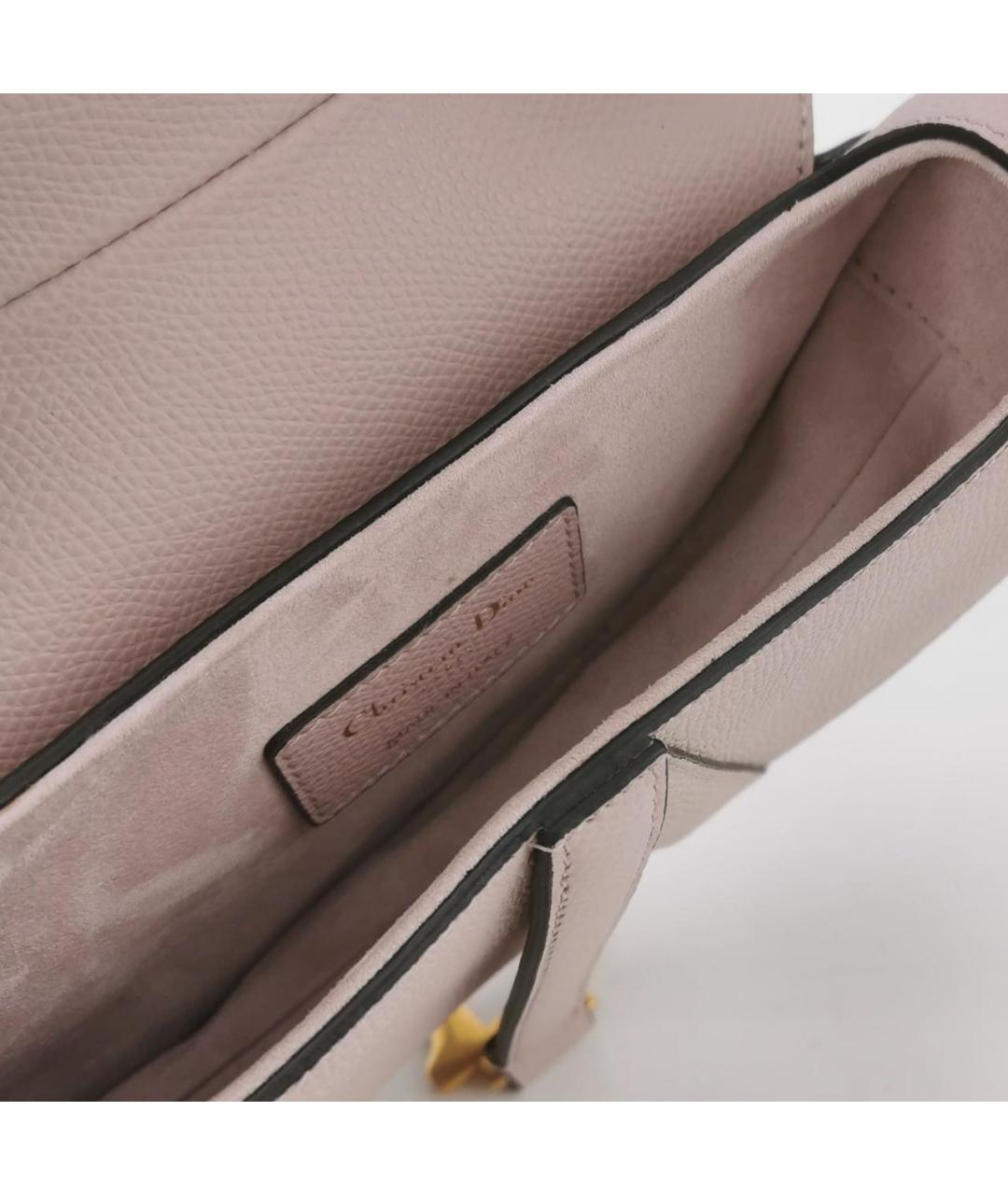 CHRISTIAN DIOR Розовая кожаная сумка с короткими ручками, фото 5