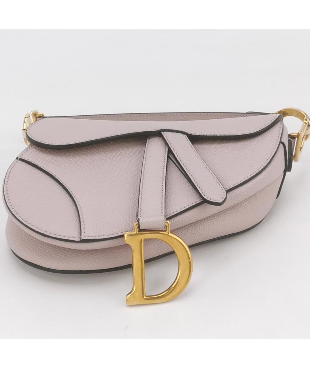 CHRISTIAN DIOR Розовая кожаная сумка с короткими ручками, фото 4