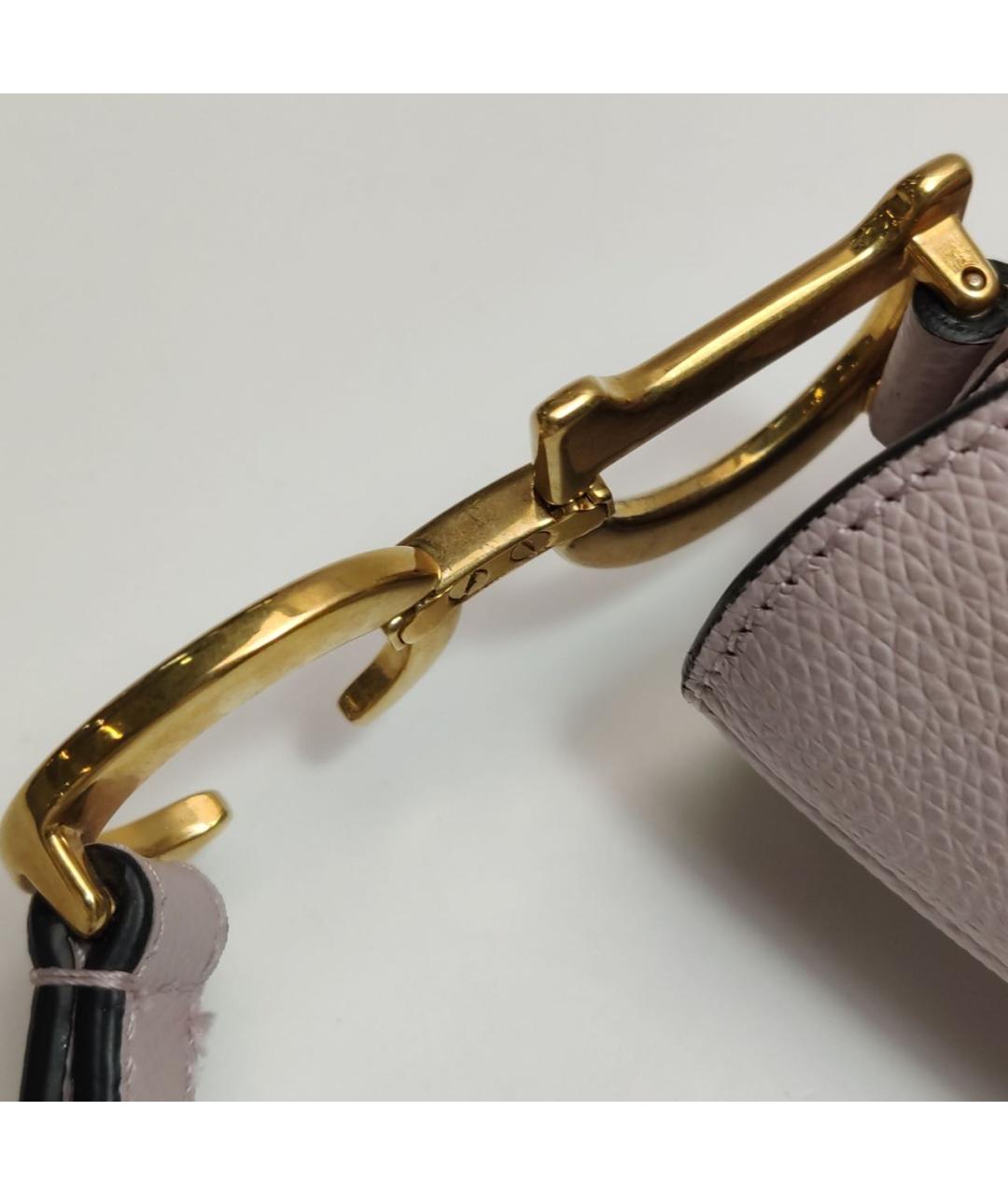 CHRISTIAN DIOR Розовая кожаная сумка с короткими ручками, фото 6