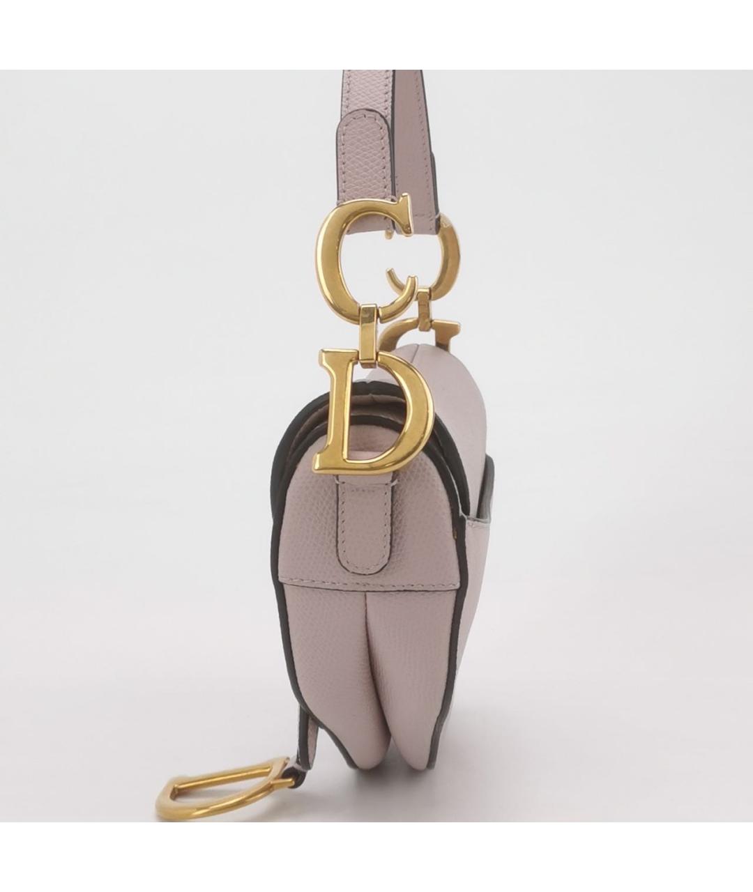 CHRISTIAN DIOR Розовая кожаная сумка с короткими ручками, фото 2